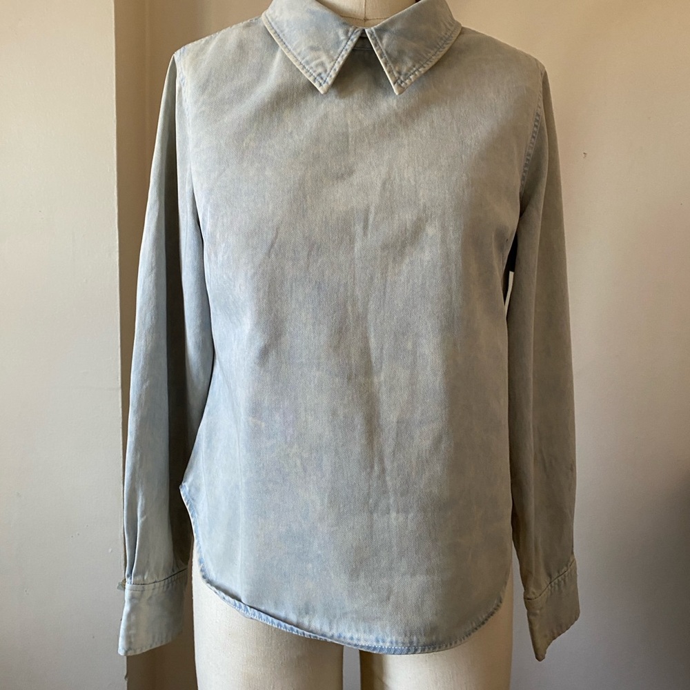 Rachel Comey Acid Wash Denim Top